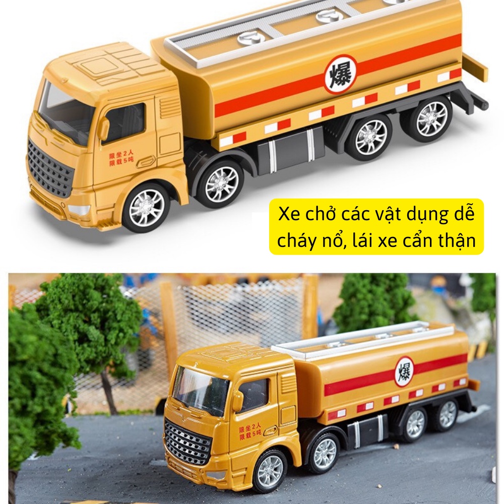 [CÓ HỘP] Xe Đồ Chơi Chở Dầu TEPOTA Cho Bé Chất Liệu Hợp Kim Cao Cấp Đẹp X03-XECHO