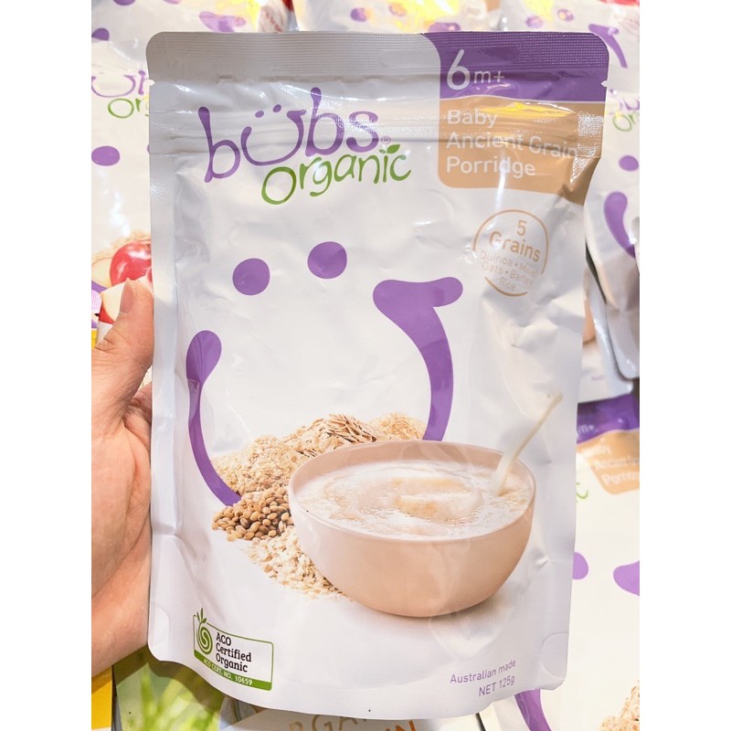 Bột ăn dặm BUBS ORGANIC ÚC ( KO cần nấu. Hsd 30 ngày sau khi mở gói)