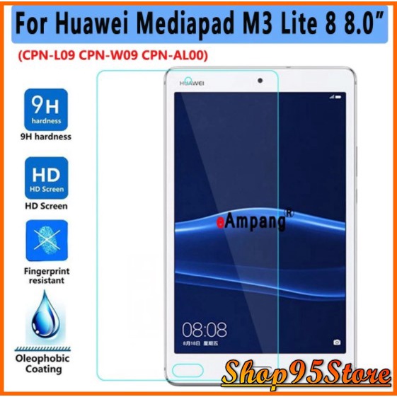 Kính Cường lực Huawei Mediapad M3 Lite 8.0 CPN-L09 CPN-W09 CPN-AL00 bảo vệ màn hình trong suốt