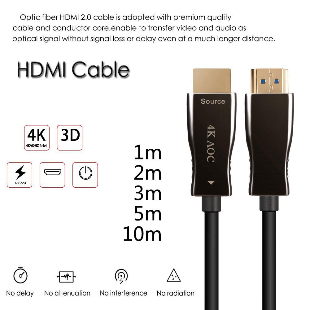 Cáp HDMI 4K Cáp HDMI sang HDMI 2.0 cho PS4 Apple TV 4K Splitter Switch Box Extender 60Hz Video HDMI sợi