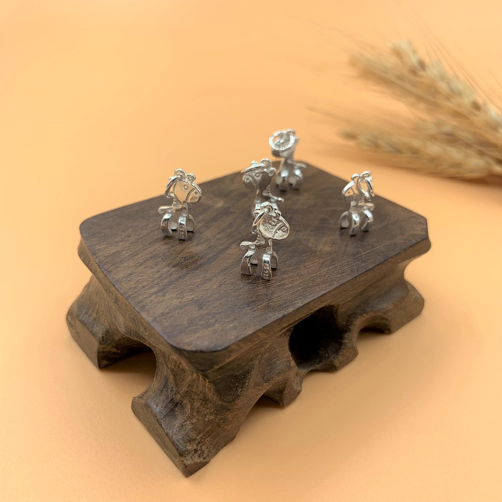 Charm móc treo ngựa bụng hình kim tiền - Charm Bạc 925 - Mã CA600 CB750