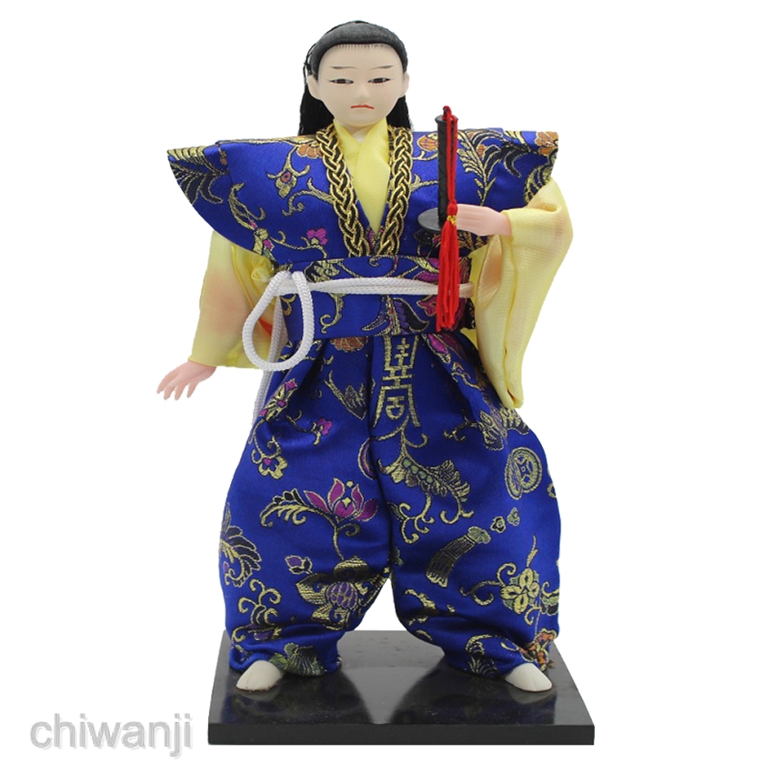 Mô hình búp bê Samurai mặc Kimono 12  trang trí