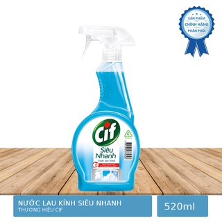 Nước Lau Kính Cif Giúp Lau Sạch Vết Bẩn Dang Chai Xịt 520ml