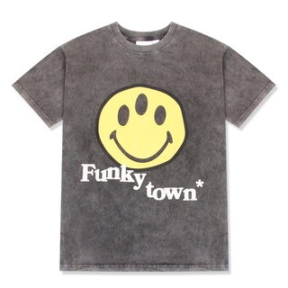 ÁO THUN NAM NỮ TAY NGẮN IN NỔI HÌNH MẶT CƯỜI FUNKY MÀU WAX