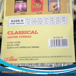 Bộ dây đàn Guitar Nilong Classic A106