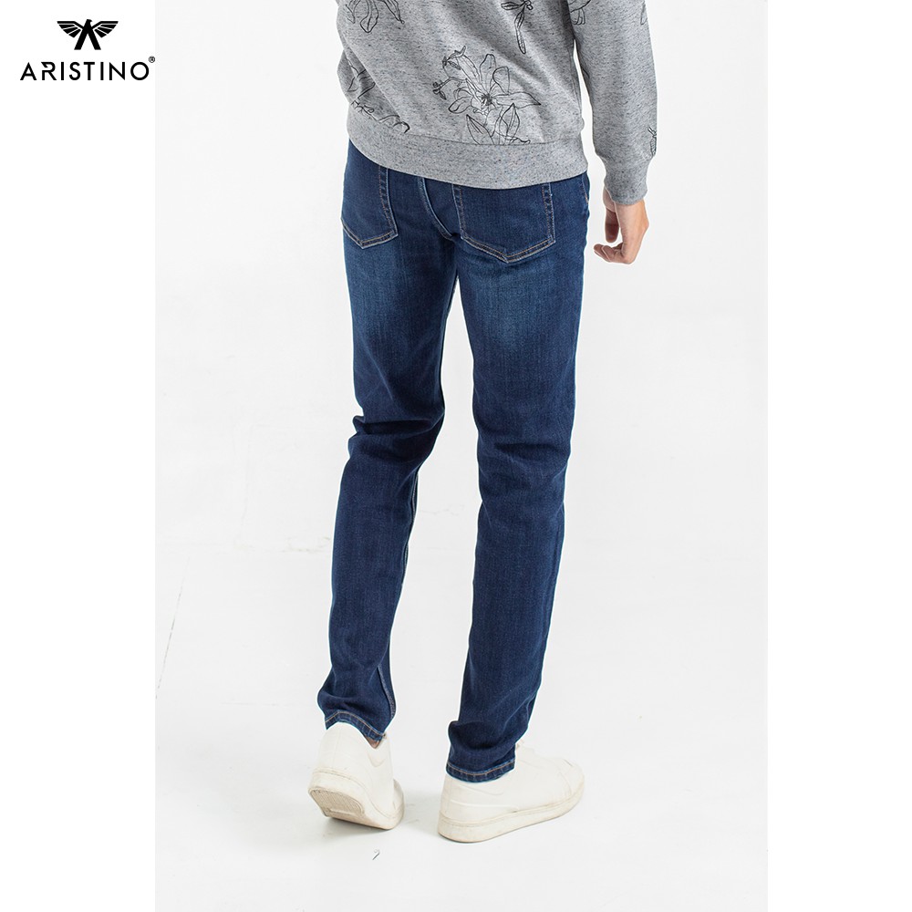 Quần jeans nam ARISTINO dáng Slim fit ôm vừa vặn, lưng cao, dễ phối đồ, cotton thoáng khí - AJN00409