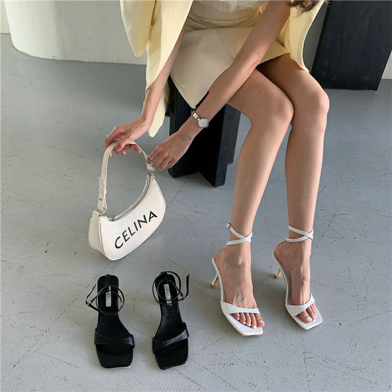 Giày Cao Gót Cột Dây Thời Trang Cho Nữ