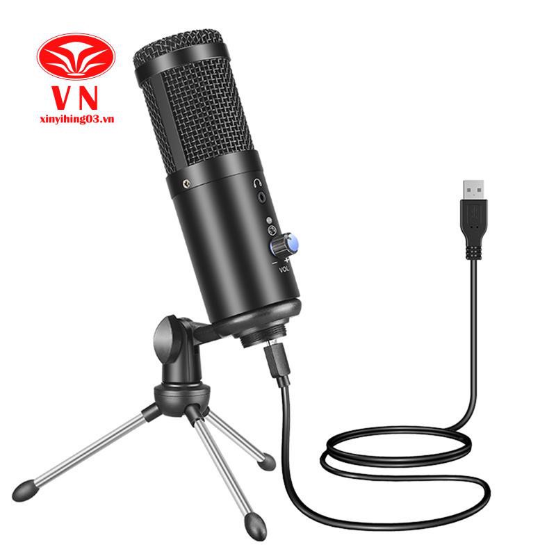 Condenser Microphone USB Computer Studio Microphone with Stand