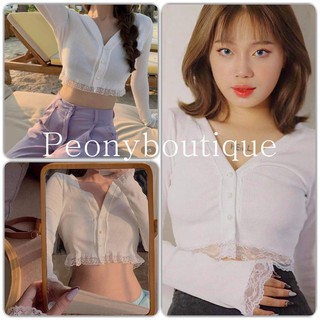 Áo Croptop Pha Ren Wool Nữ ♥ Thun tăm dài tay dáng ôm body phông trơn màu trắng bánh bèo Ulzzang Sexy HOT ♥