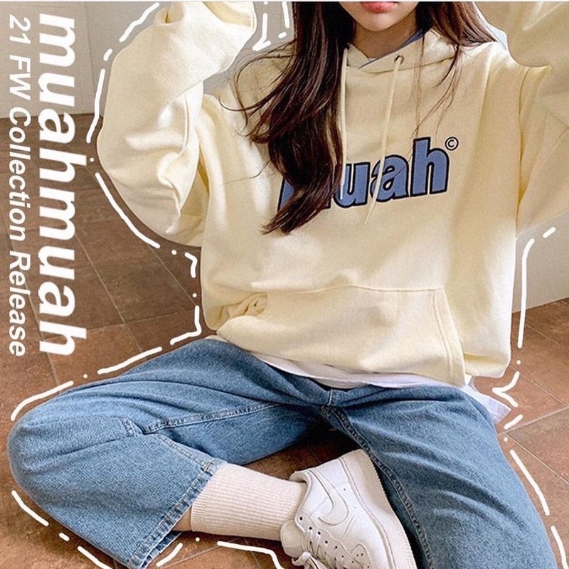 Áo hoodie / áo nỉ Muah Muah Hàn Quốc