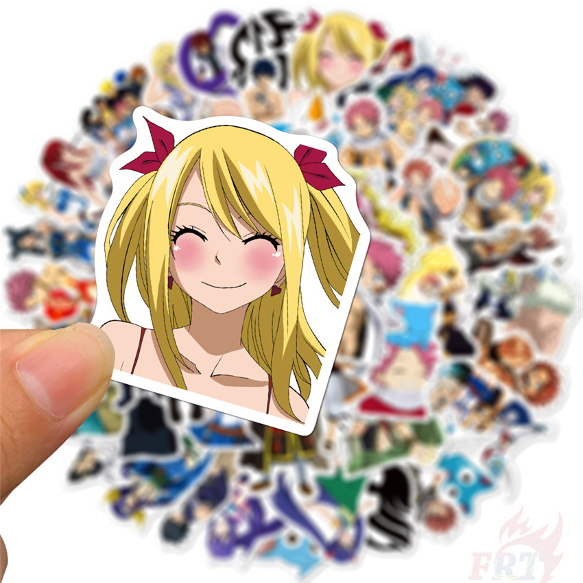 ❉ Fairy Tail - Series 04 Anime Natsu Lucy Erza Happy Stickers ❉ 50Pcs/Set Waterproof DIY Fashion Decals Doodle Stickers