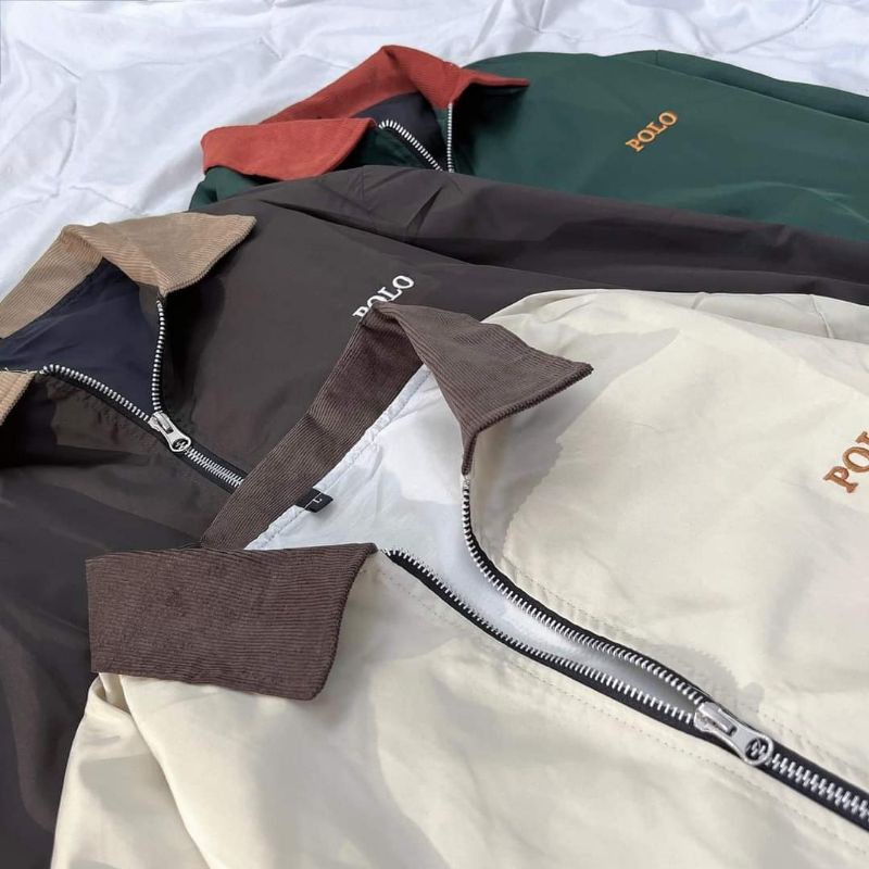 Áo khoác Bomber Jacket unisex vải dù 2 lớp Polo phong cách Ulzzang – Pamée