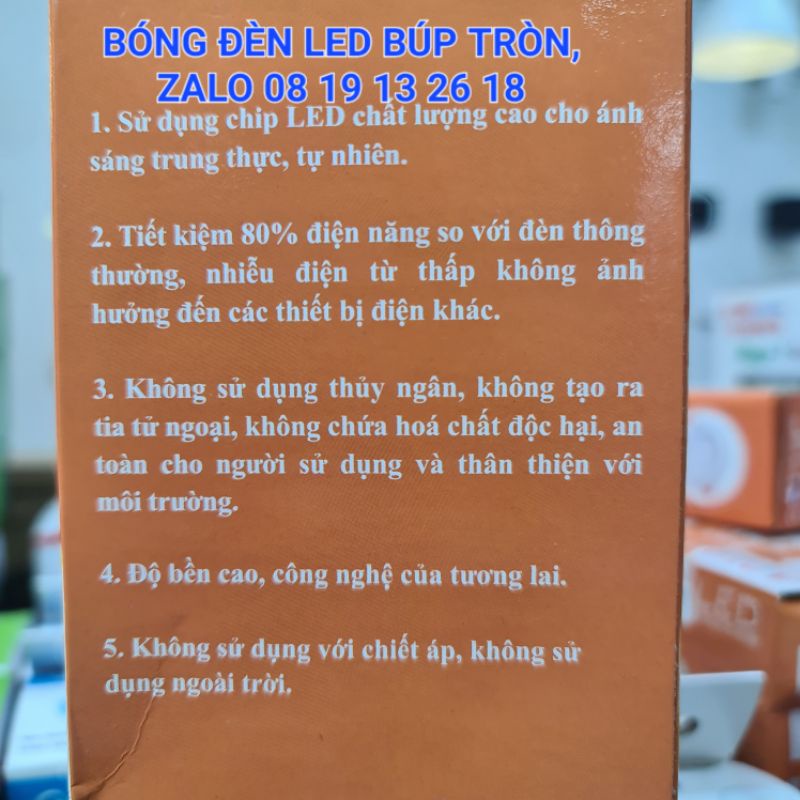 Bóng đèn led Búp tròn Asia 3->15w, đui e27, góc sáng rộng 270 độ, bảo hành chính hãng 2 năm.