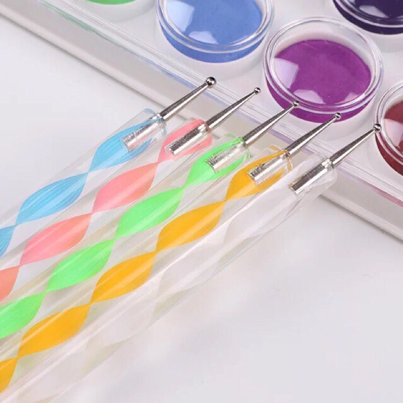 Set 5 bút chấm bi, cọ chấm bi vẽ móng, làm nail chuyên dụng