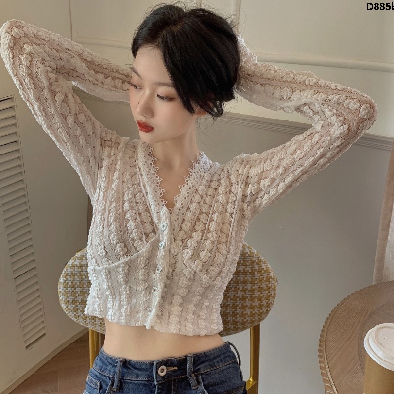 Áo sơ mi voan dáng dài form ôm thiết kế quyến rũ cho nữ