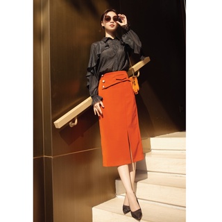 Chân váy cạp lệch 3 cúc TT CChat Clothes