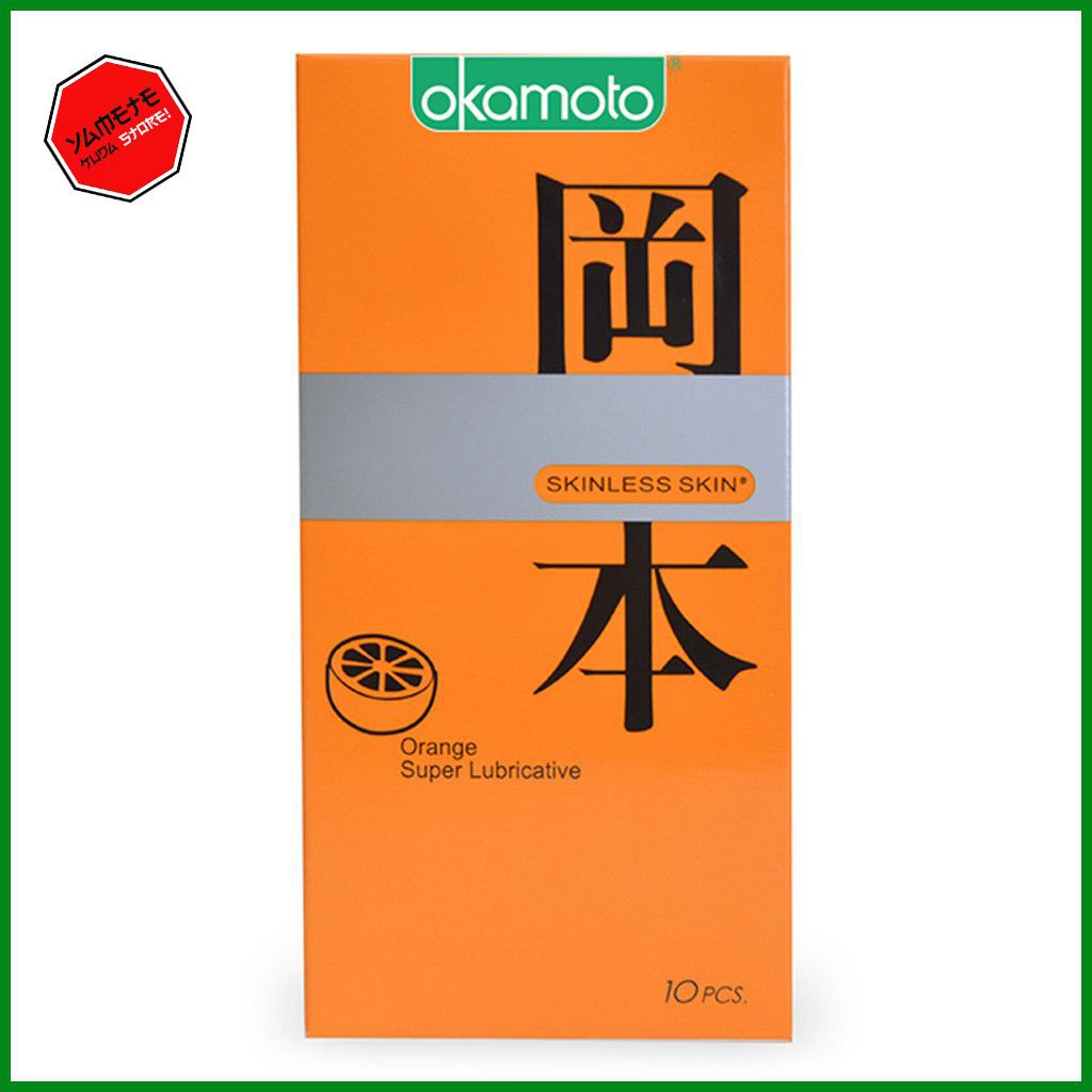 [Combo 2 hộp] Bao Cao Su Okamoto Skinless Skin Orange Lubricated Hương Cam Hộp 10 Cái