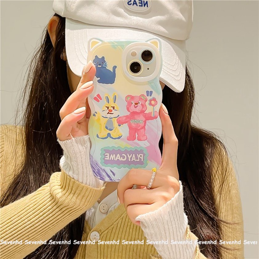 Ốp Điện Thoại Họa Tiết Hoạt Hình Dễ Thương Cho iPhone 14 13 12 11 Pro Max SE2020 X XR Xs Max 7 8 Plus