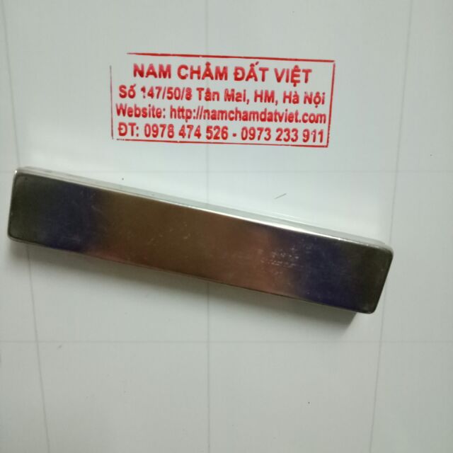 Nam châm trắng 100x20x5mm hình chữ nhật dài siêu mạnh, nam châm đất hiếm siêu hút dùng làm cứu hộ, hít đinh, sắt...