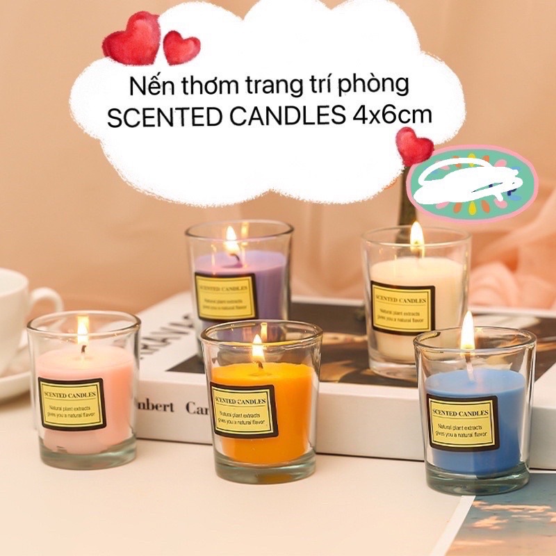 Nến thơm thiên nhiên trang trí phòng SCENTED CANDLES 4x6cm