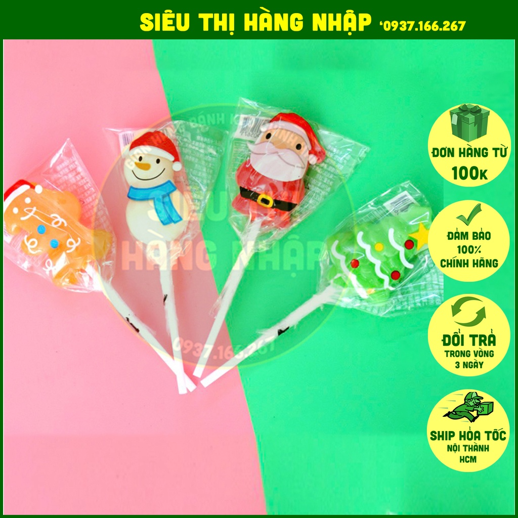 [Combo 5 cái] Kẹo mút Noel Giáng Sinh Merry Christmas BBW, kẹo lollipop (ông già noel, cây thông, người tuyết, người gỗ)