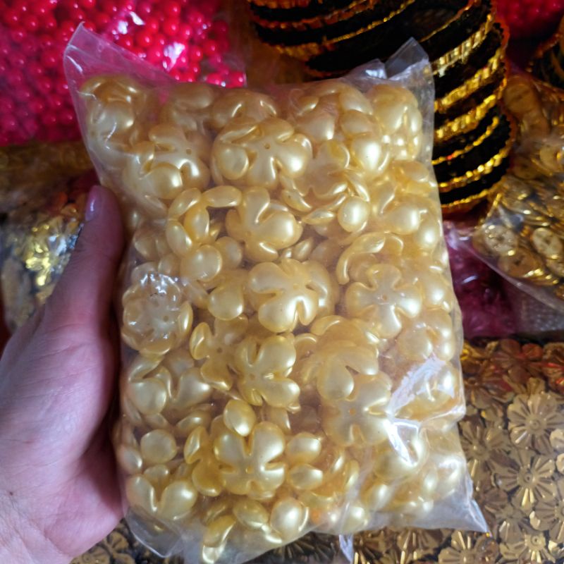 Set 5 bông hoa mai làm cây cành vàng lá ngọc trưng tết thu hút tài lộc