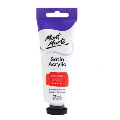 [TÔNG NÓNG] Satin Acrylic Mont Marte 75ml các màu đỏ - hồng - cam - vàng - nâu