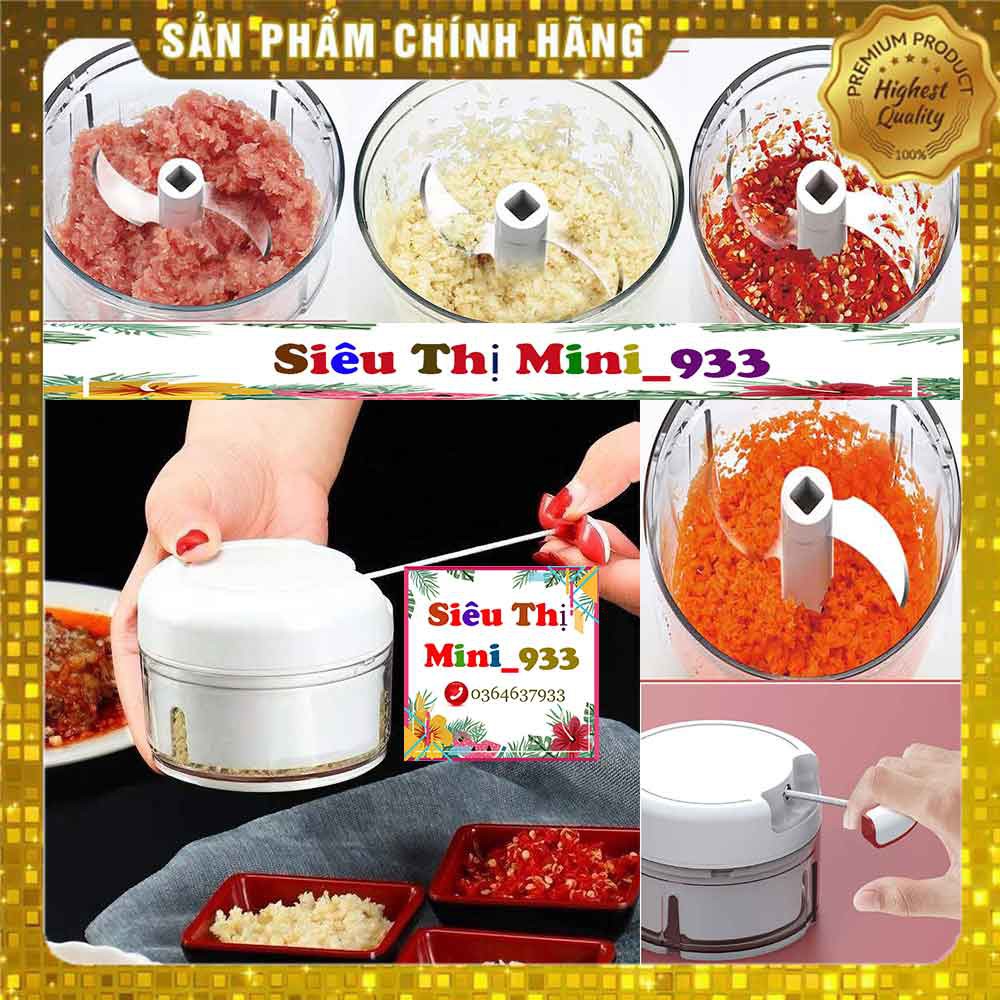 Máy xay tỏi ớt kéo tay | Dụng cụ xay tỏi ớt cầm tay thông minh Mẫu Mới 2020 [sale]