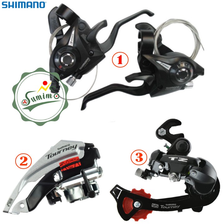 Bộ truyền động xe đạp - Combo 3 món Shimano - Tay đề EF51 - Cùi đề TZ50-LL - Sang dĩa TY500
