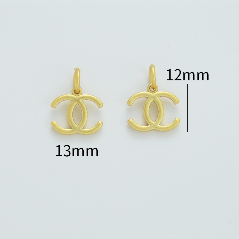 Phụ Kiện Mặt Dây Chuyền Hình Chữ C Đôi Màu Vàng Cát diy