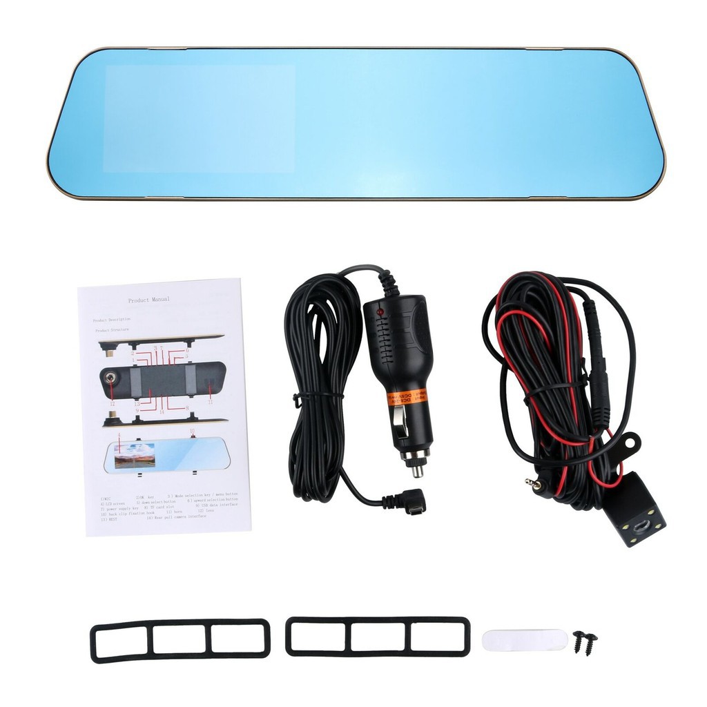 Camera Hành trình Gương treo 4.3 inch FHD 1080P, hỗ trợ cam sau, Ghi đè | BigBuy360 - bigbuy360.vn