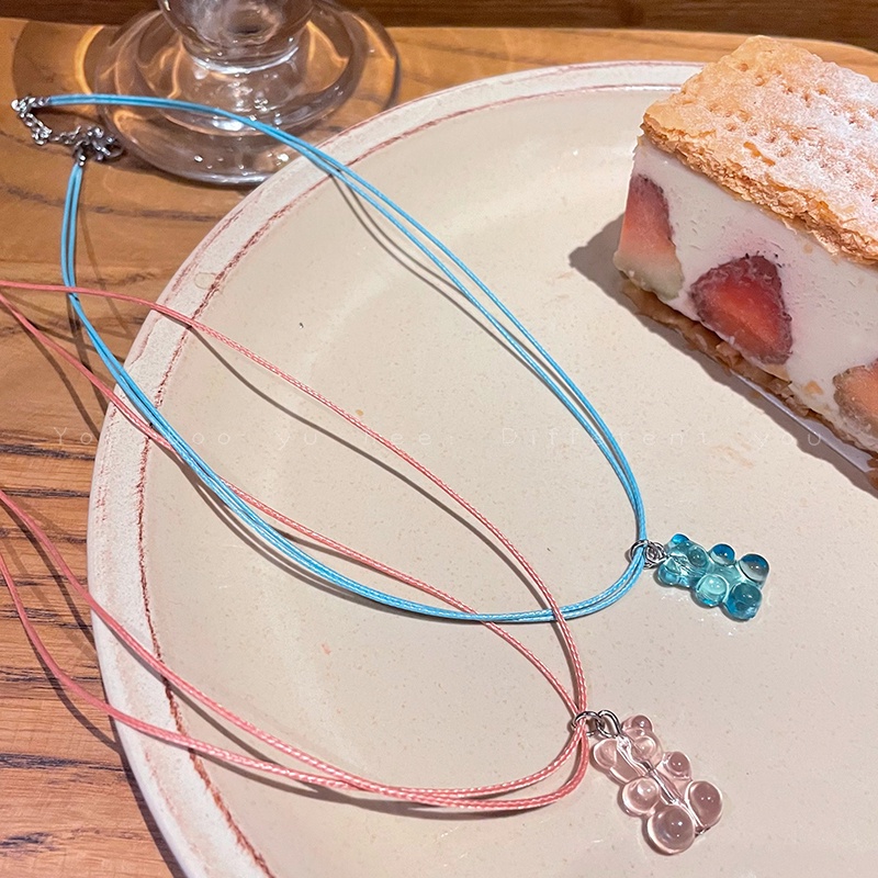 Dây chuyền ngọc trai phối mặt hình gấu nhẹ nhàng sang trọng