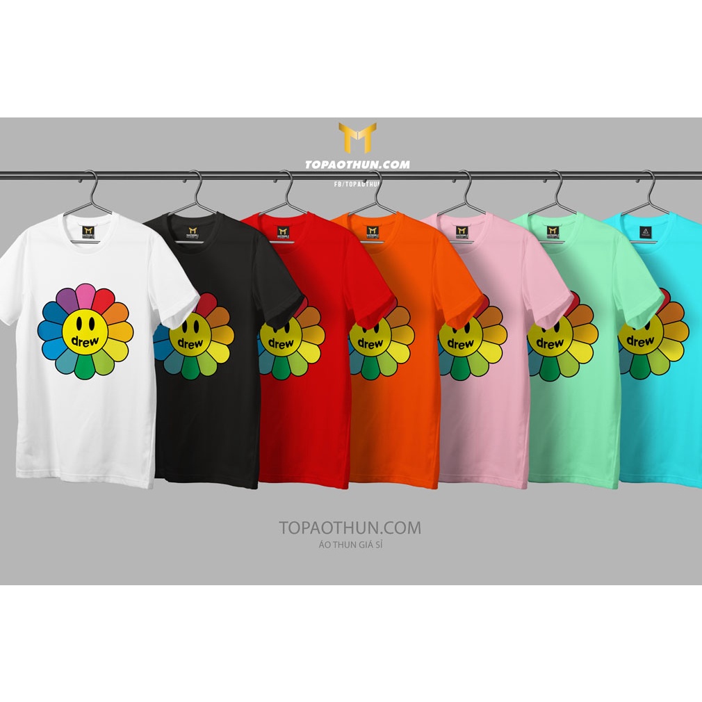 Áo thun Drew hoa - Unisex - Top áo thun Cam kết chất lượng sản phẩm