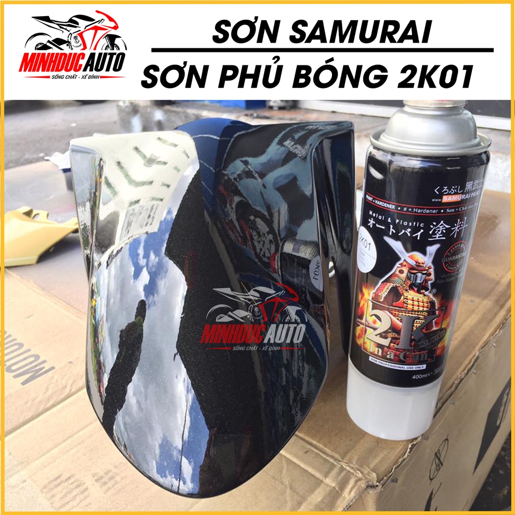 Sơn phủ bóng samurai 2K01 - chai sơn xịt cao cấp nhập khẩu từ Malaysia.