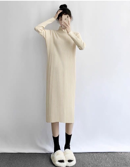 Đầm len suông dáng dài 🌸