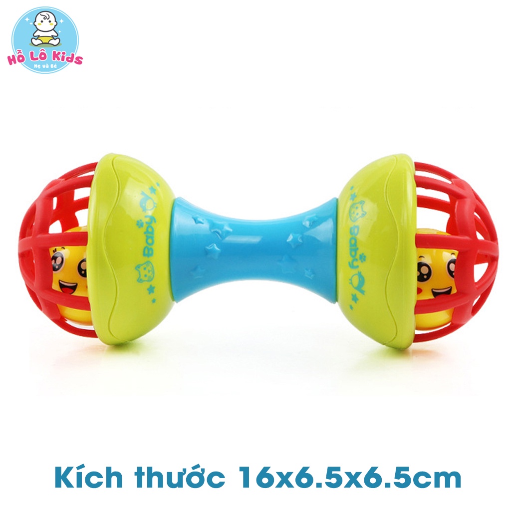 Xúc xắc cho bé đồ chơi lục lạc cầm tay 2 đầu chùy gặm nướu nhựa ABS an toàn Hồ Lô Kids