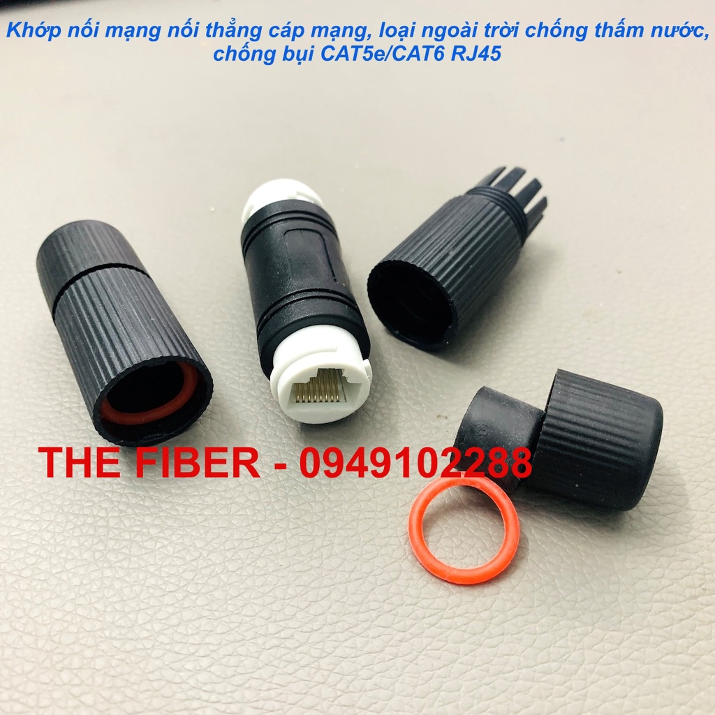 Khớp nối mạng nối thẳng cáp mạng, loại ngoài trời chống thấm nước, chống bụi CAT5e/CAT6 RJ45