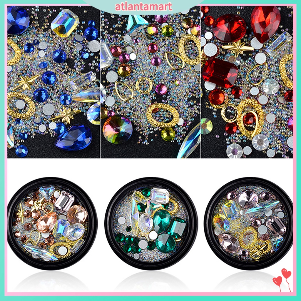 [Hàng mới về] Hộp đá trang trí móng tay nghệ thuật 3D