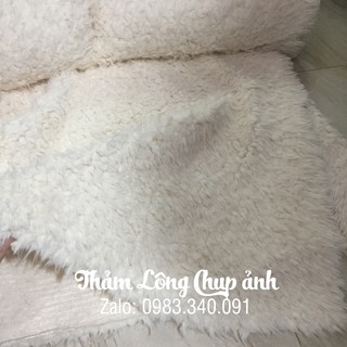 Thảm lông trắng bung - 1m x 80cm