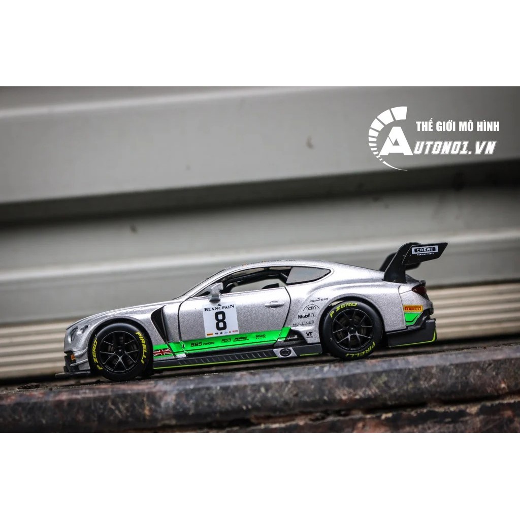 MÔ HÌNH XE Ô TÔ BENTLEY CONTINENTAL GT3 GREY 1:32 DTM CÓ HỘP 7168