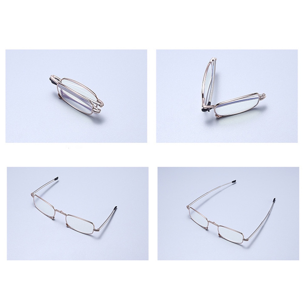 Kính đọc sách gọng kim loại gấp gọn + 1.0 + 1.5 + 2.0 + 2.5 + 3.0 + 3.5 + 4.0 nhiều màu lựa chọn thời trang