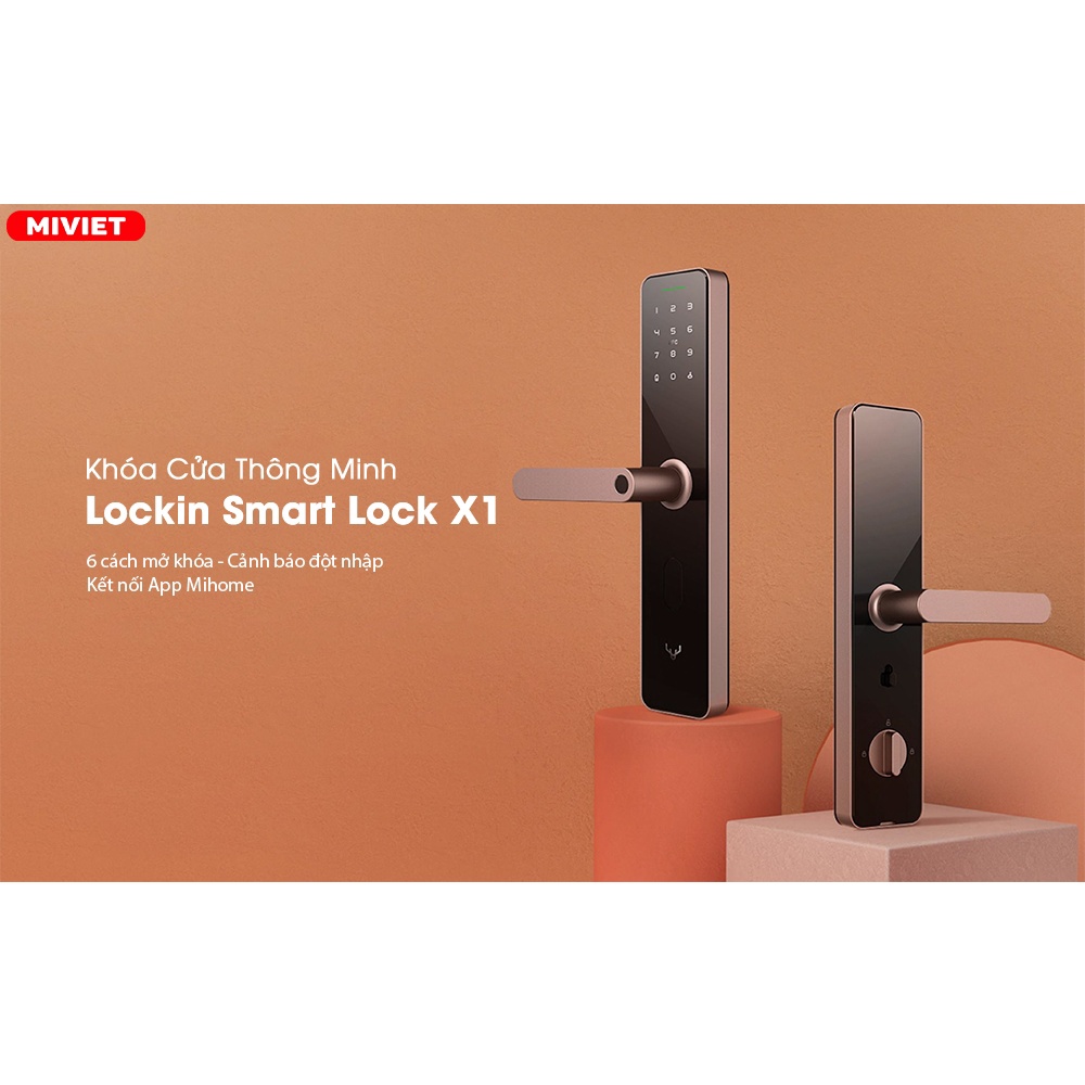 Khóa Cửa Thông Minh Xiaomi Lockin Smart Lock X1/Aqara A100 Zigbee-Bản Quốc Tế-mở khóa 9 cách, hỗ trợ Homekit(Lắp Hà Nội)