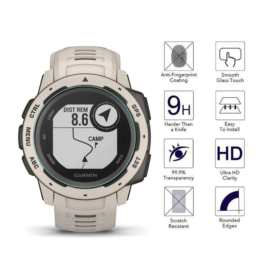 Kính cường lực bảo vệ màn hình cho đồng hồ Garmin Instinct