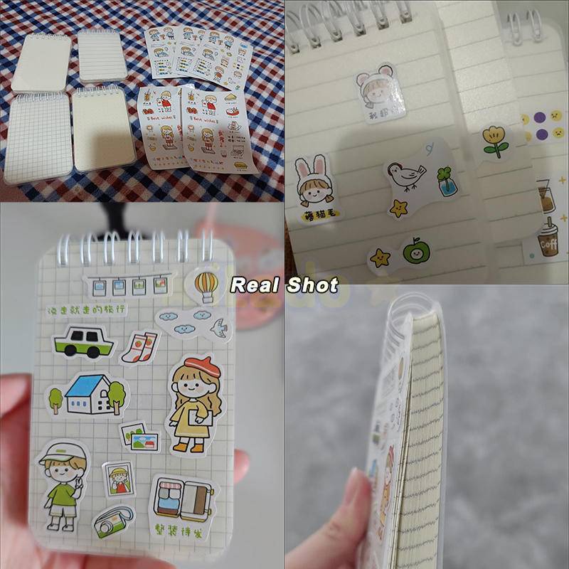 ⭐ iLado ⭐  sổ ghi chú mini A7 sổ tay tài khoản tay sáng tạo dễ thương vở kẻ ngang sổ ghi chép notebook sổ ghi chép sổ tay ghi chép vở lò xo kẻ ngang sổ lò xo kẻ ngang marker học văn phòng phẩm sổ ghi chú sticker tập vở