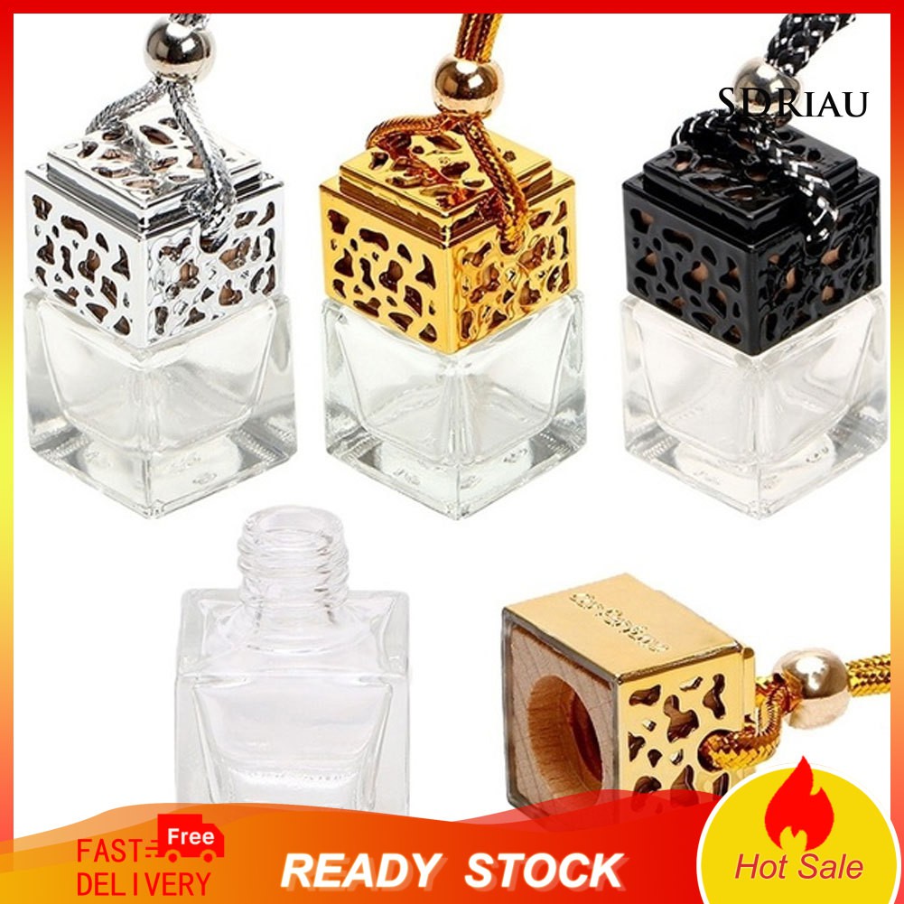 Lọ thủy tinh trong suốt đựng nước hoa treo trang trí xe hơi