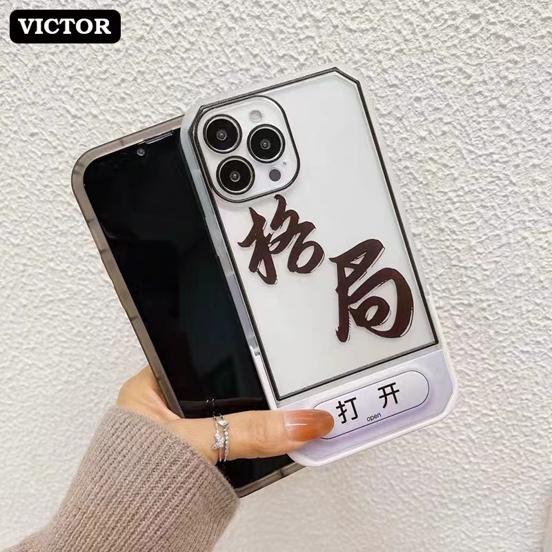 Ốp Điện Thoại TPU Silicon Mềm Trong Suốt Có Giá Đỡ Thời Trang Cho iPhone 13 13pro 12promax SE2020 11 Pro MAX 6S 7 8 Plus X XS XR