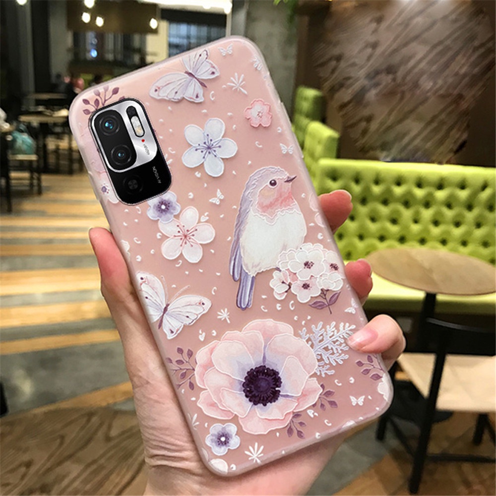 Ốp Điện Thoại Tpu Mềm In Hoa Cho Redmi Note 10 9s 9 8 7 Pro Redmi 9 9t 9a 9c Xiaomi Poco M3 Pro Mi 11 Ultra Mi11 Lite