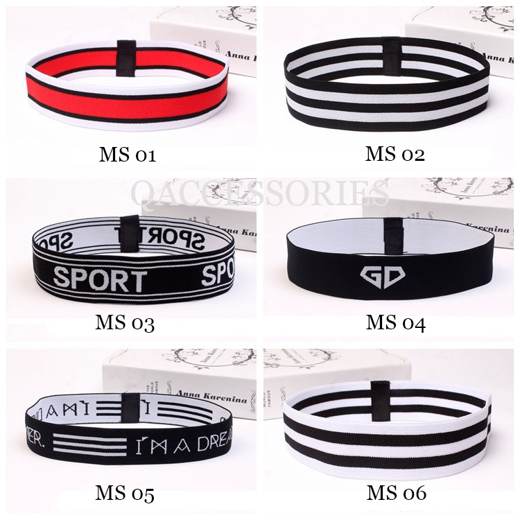 Băng đô thể thao tập gym yoga nam nữ KPOP Hàn Quốc bản nhỏ 4 cm UNISEX Headband QACCESSORIES HA180501