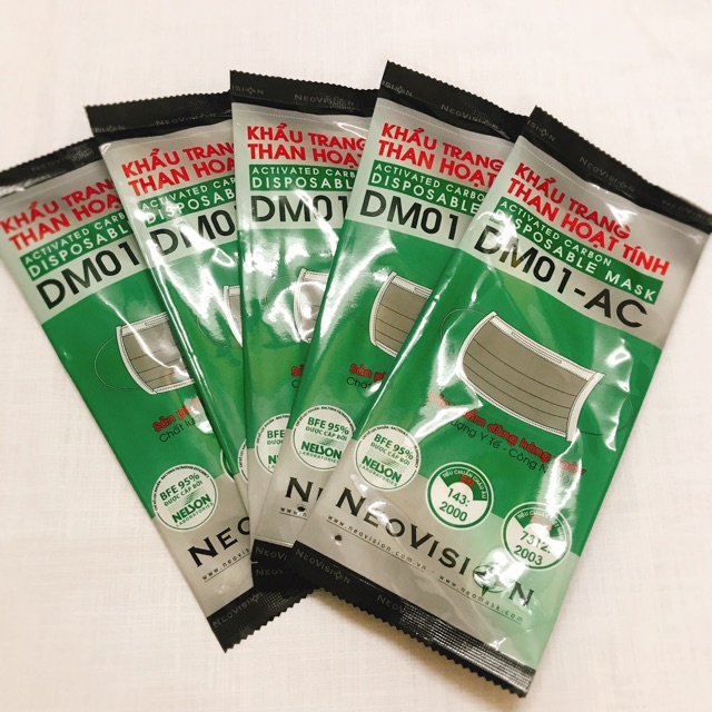 [DM01 CHÍNH HÃNG NEOVISION] KHẨU TRANG Y TẾ 4 LỚP SIÊU DÀY THAN HOẠT TÍNH CHỐNG BỤI | BigBuy360 - bigbuy360.vn