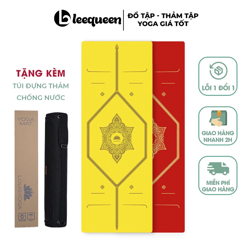 Thảm tập yoga cao su hãng Louis Yoga phiên bản Asana - Thảm tập yoga cao su tự nhiên, định tuyến độ bám cao